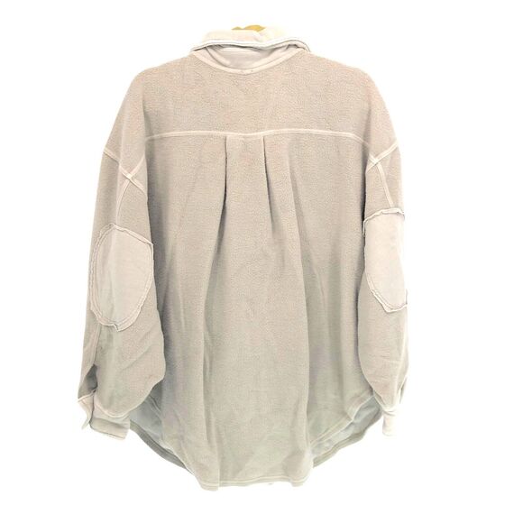 NEW Free People Ruby Jacket Shacket Shirt Jacket Sz S Stone Distressed Ovresized - Picture 5 of 10